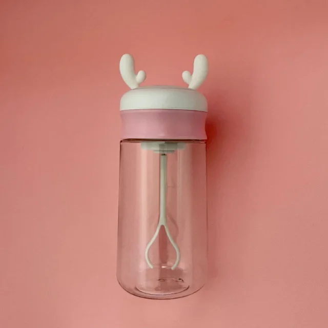 Milkshake Protein Powder Automatic Mixing Cup Imitating Water Space Electric Plastic Shaker Pink - Shop at LoveMi