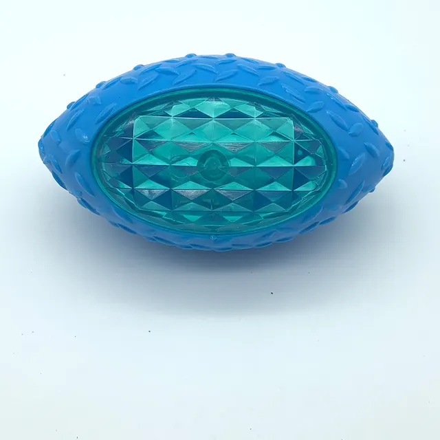 Pet Dog Toy Ball Bite Resistance Throwing Training Rugby Blue - Shop at LoveMi