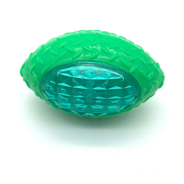 Pet Dog Toy Ball Bite Resistance Throwing Training Rugby Green - Shop at LoveMi