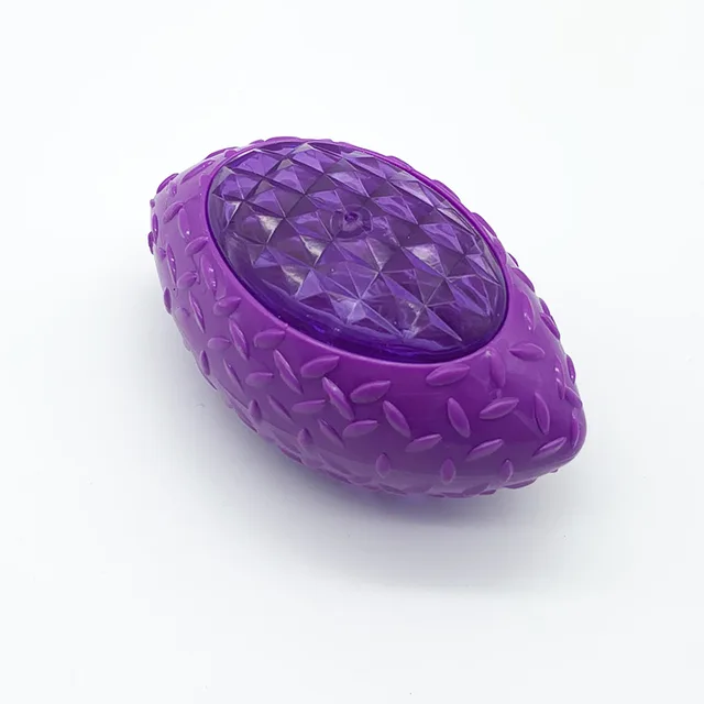Pet Dog Toy Ball Bite Resistance Throwing Training Rugby Purple - Shop at LoveMi
