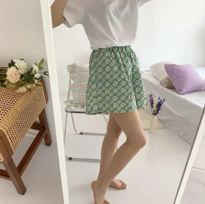 Home Shorts Pajama Pants Daisy Small Floral G - Shop at LoveMi
