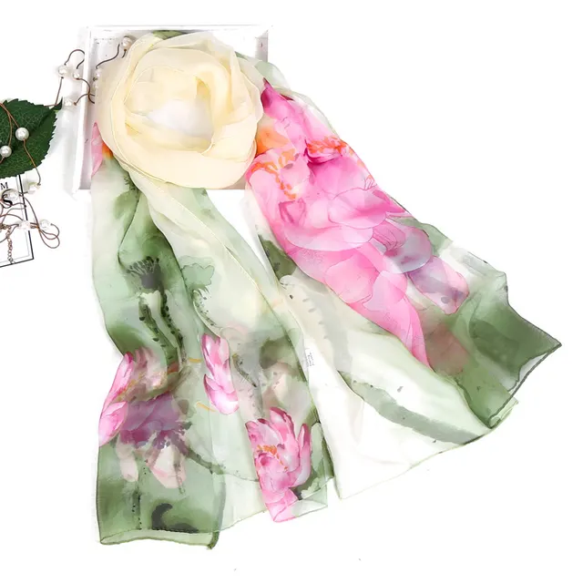 Spring And Autumn Ladies Pastoral Scarf Thin Green - Shop at LoveMi
