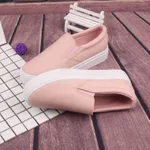 One-legged Women's Leather Loafers - Pink