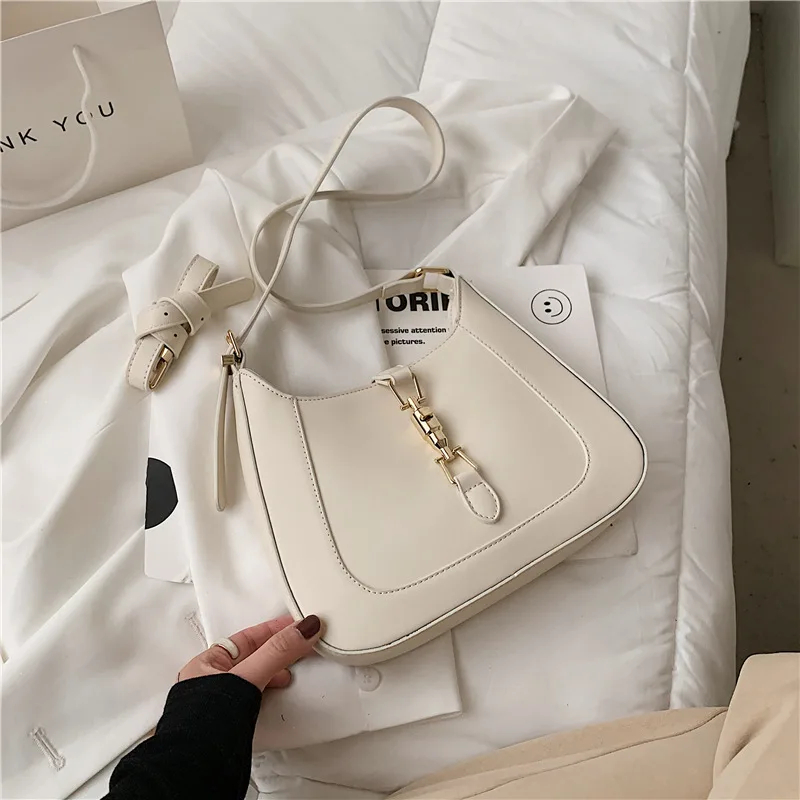 Summer New Style Korean Fashion Texture One shoulder Underarm Bag Popular Lady Messenger Bag White - Shop at LoveMi