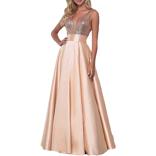 Sequined Skin Formal Evening Dress Colour Of Skin - Shop at LoveMi