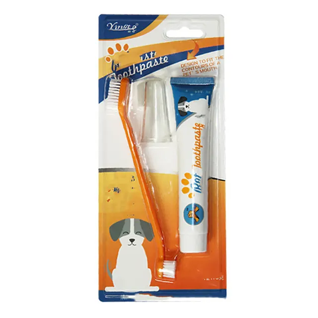 Pet Toothbrush Set Healthy Edible Toothpaste Dog Cats Mouth 1Style - Shop at LoveMi