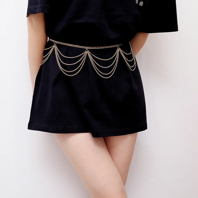 Women's Body Chain Waist Chain Three Gold - Shop at LoveMi