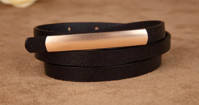 Women's Belt All match Thin Belt Jeans Short Black - Shop at LoveMi