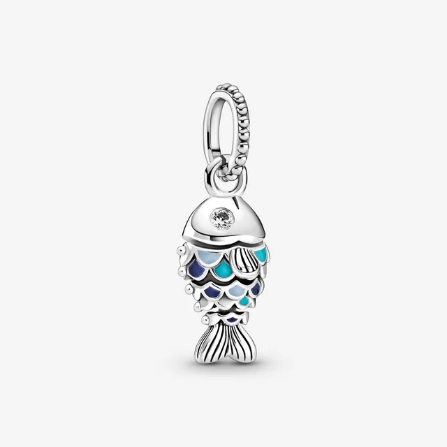 Blue Globe, Blue Scale Fish Cinema Clapper Bracelet Charm - Shop at LoveMi