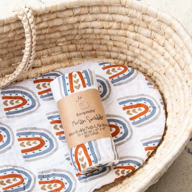 Western Style Super Cute Cotton Baby Muslim Gauze Wrapper 5Style - Shop at LoveMi