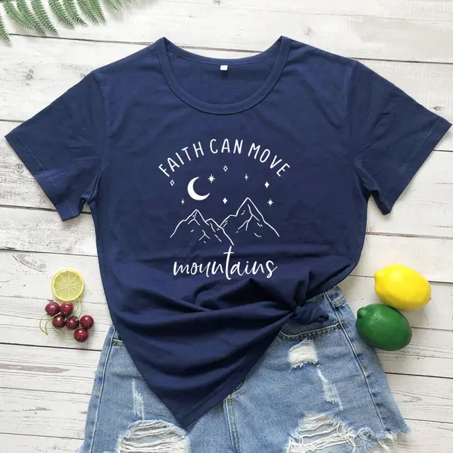 Foreign Trade T shirt The World Has Bigger European And American Letters Short Sleeve Navy Blue - Shop at LoveMi