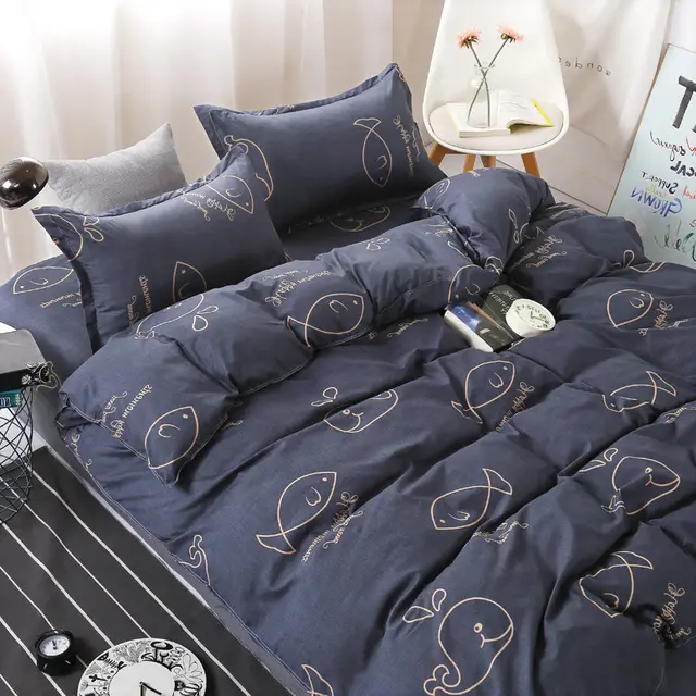 Four piece Cotton Winter Quilt Core Set For Spring And Autumn B - Shop at LoveMi