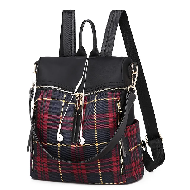 Korean New Style Oxford Cloth Backpack Women Red - Shop at LoveMi