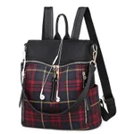 Korean New Style Oxford Cloth Backpack Women - Red