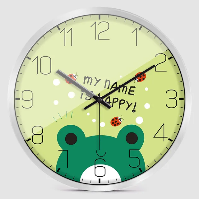 Simple Silent Wall Clock Cute Cute Pet Children's Room Quartz Clock 10A - Shop at LoveMi