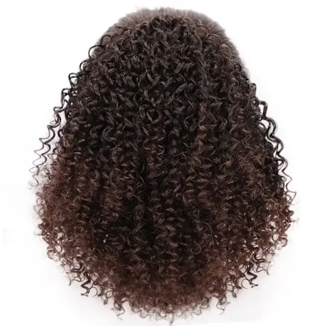European And American Wigs For Ladies With Small Curly Hair Dark Brown - Shop at LoveMi