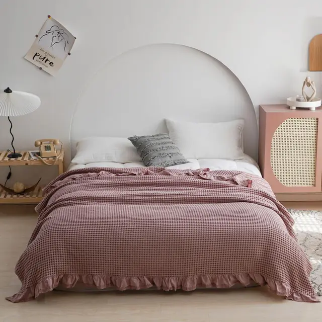 Nordic Nap Blanket Single Double Air Conditioning Blanket Bean Paste - Shop at LoveMi