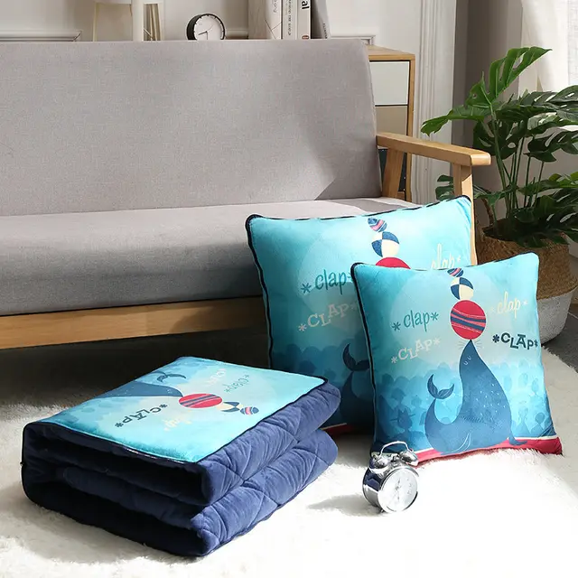 Thickened Crystal Velvet Pillow Is Dual purpose Car Sofa Cushion Cover Blanket 7 Style - Shop at LoveMi