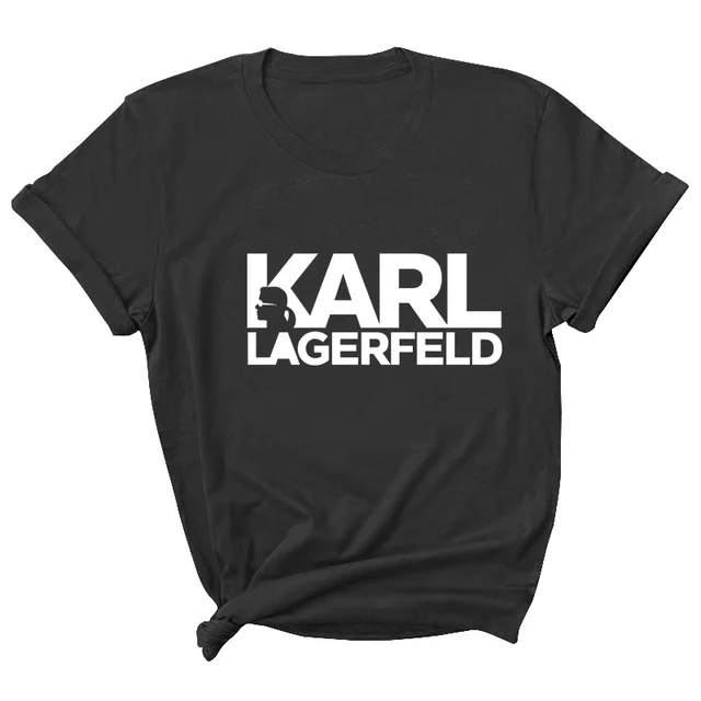 Letter Print Short sleeved Round Neck T shirt Black - Shop at LoveMi