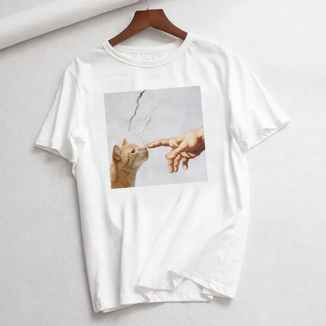 Summer New Style Casual Fashion Plus Size Cartoon Art Short Sleeve 1Style - Shop at LoveMi
