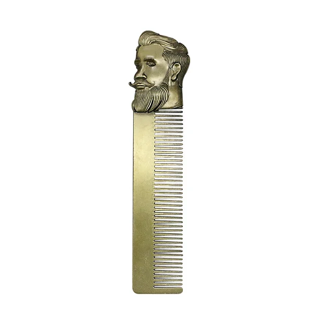 Zinc Alloy Electroplated Bronze Retro Oil Hair Comb Wide Tooth Comb Ancient Nickel Fine Teeth - Shop at LoveMi