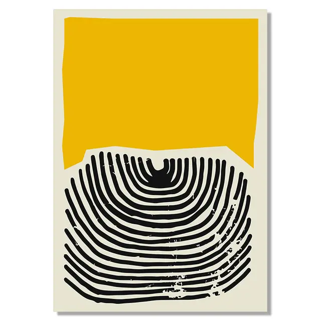 Living Room Decoration Painting Sofa Background Wall Painting Abstract Triptych Yellow - Shop at LoveMi