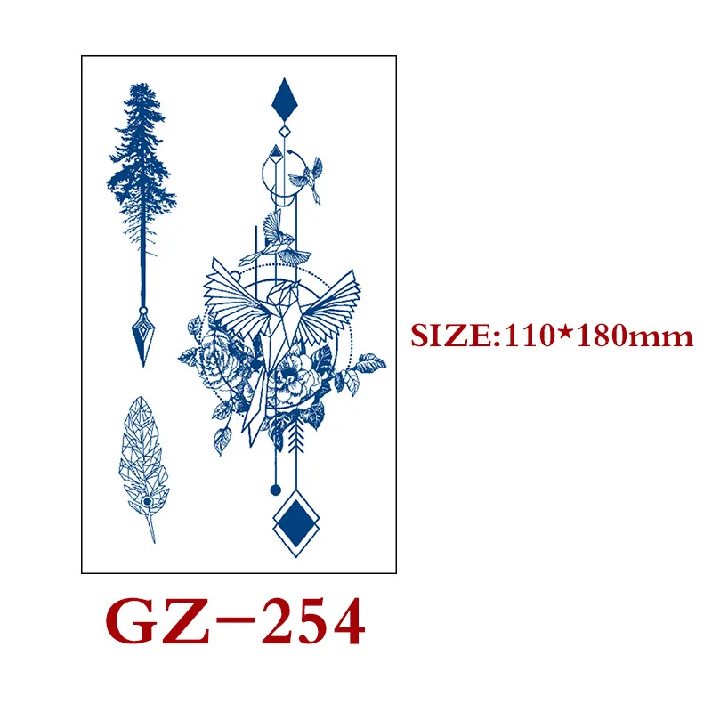 Semi-permanent Tattoo Stickers Waterproof And Sweat Proof - C11