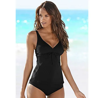 Bikini Ladies Split Swimsuit Printed Swimwear Black - Shop at LoveMi
