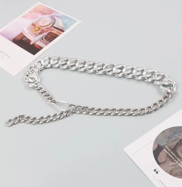 Ladies Hook Waist Chain With Dress Belt Silver - Shop at LoveMi