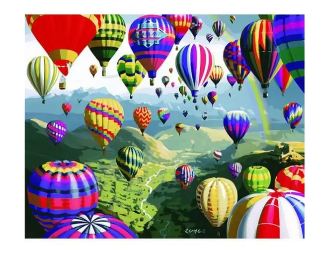 Colorful Air Balloons DIY Painting By Numbers Kit - Shop at LoveMi
