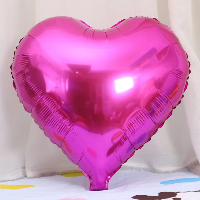 18 inch Heart shaped Aluminum Film Balloon Christmas And New Year's Day Decoration Rose Red - Shop at LoveMi