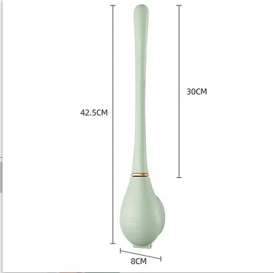 Wall mounted Silicone Toilet Brush Without Dead Ends Household Toilet Brush Light Green Shirt - Shop at LoveMi