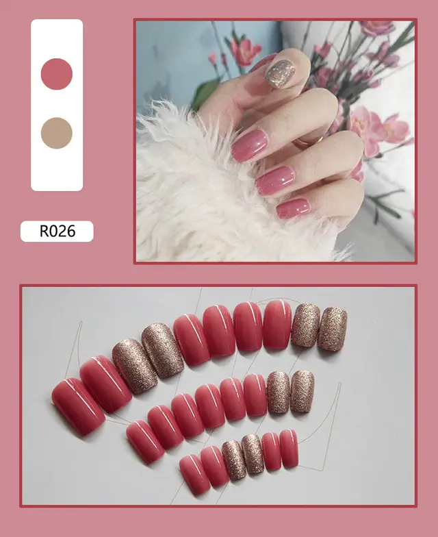 Of Wearable Nail Patches, Wearable Nail Pieces, Frosted Nail Art No26Glue Type - Shop at LoveMi
