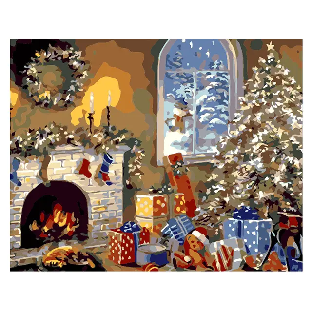 Christmas Sho Decorative Painting Yellow - Shop at LoveMi