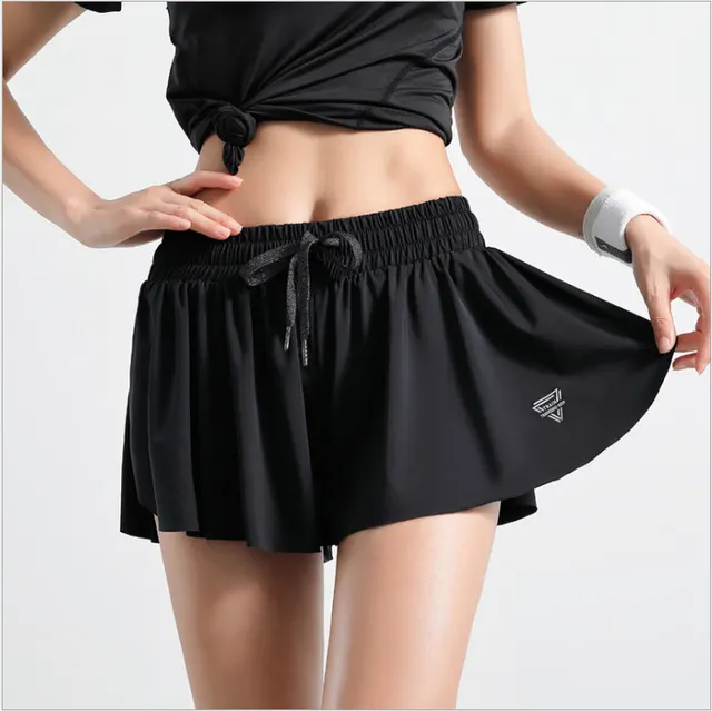 Women Hight Elastic Running Shorts Anti light Black - Shop at LoveMi