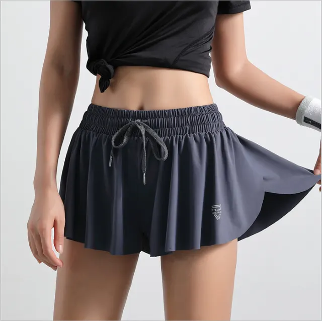 Women Hight Elastic Running Shorts Anti light Grey - Shop at LoveMi