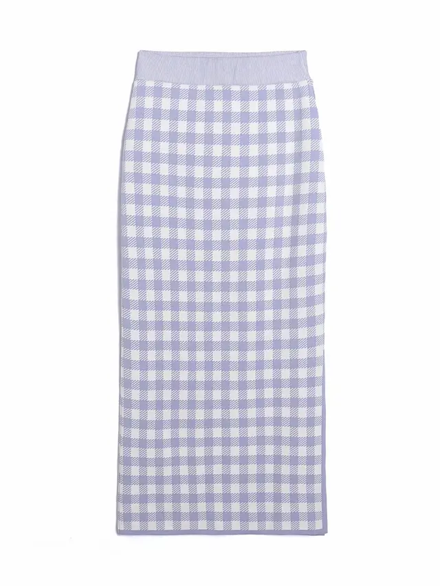 Design Top High Waist Pencil Skirt Purple Skirt - Shop at LoveMi