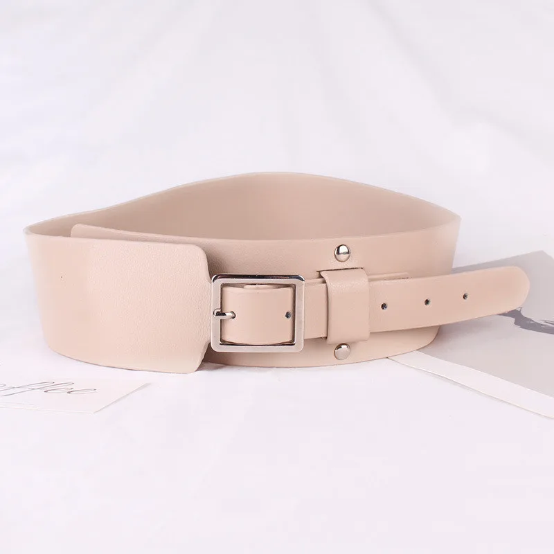 Women's Belt Wide Decorative Waist Pin Buckle Fashion All-match - Khaki - View 1