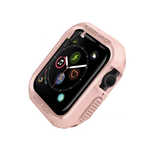 Suitable For Apple Watch Protective Case TPU Anti falling Bezel Pink - Shop at LoveMi