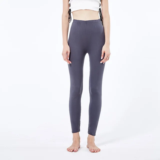 Frayed Cropped Trousers Slim Stretch Leggings Grey - Shop at LoveMi