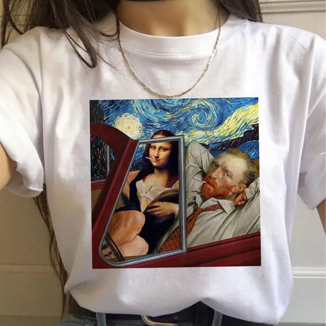 Van Gogh Aesthetic Oil Painting Women's Short Sleeve T Shirt 20 - Shop at LoveMi