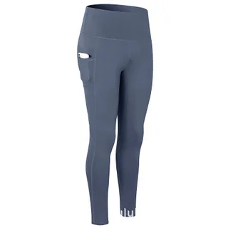 High-waist Hip-lifting Sports Fitness Pants Camouflage Yoga Pants - Medium Gray Blue