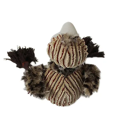 Three Color Corduroy With Cotton Rope Bird Plush Pet Toy Brown - Shop at LoveMi