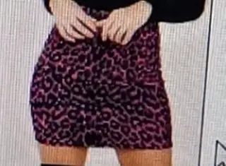 Leopard Print High Waist Bag Hip Skirt - Pink