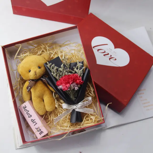 Soap Gift Box Soap Flower Tote Bag Red - Shop at LoveMi