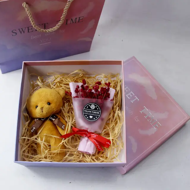 Soap Gift Box Soap Flower Tote Bag Rose Red - Shop at LoveMi