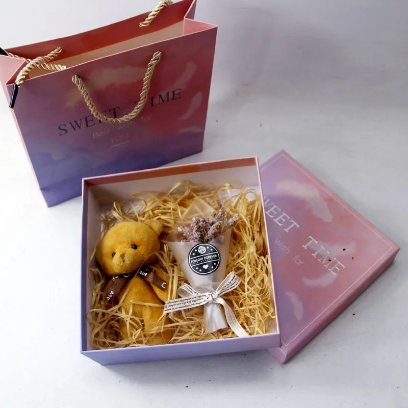 Soap Gift Box Soap Flower Tote Bag - Sapphire