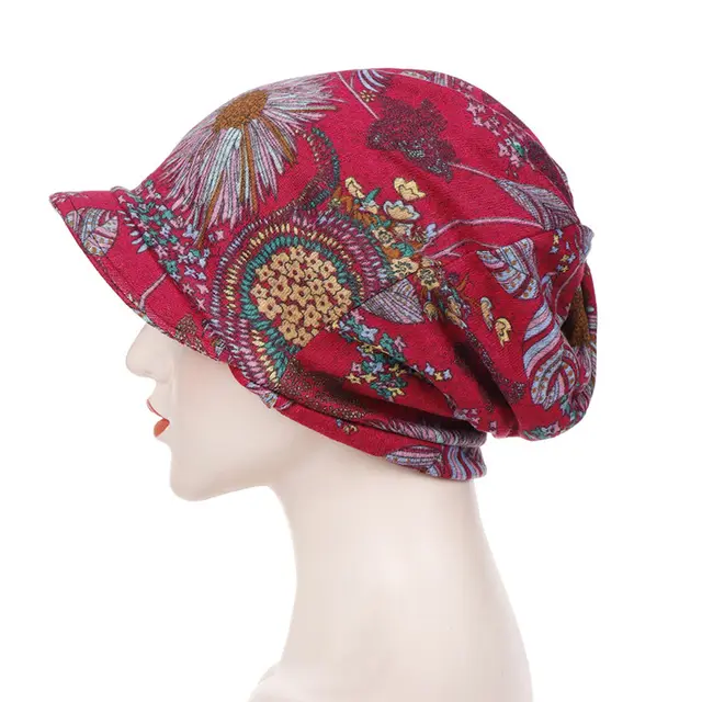 Printed Spot Beach Baotou Cap Red - Shop at LoveMi