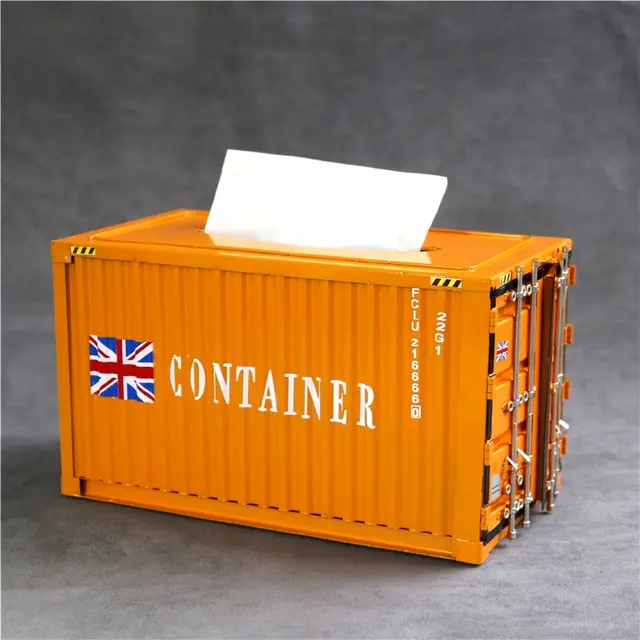 Container Style Wrought Iron Tissue Box Retro Pumping Box Yellow - Shop at LoveMi
