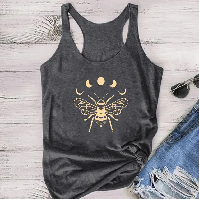 Independent Station Europe And America Foreign Trade Skull Scarf Sunglasses Printed Sleeveless Vest Gray - Shop at LoveMi